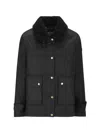 Barbour Collared Button In Black/jaguar