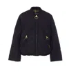 Barbour Crewneck Quilted Jacket Zip Pockets In Blue