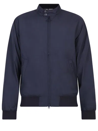 Barbour Navy Blue Collar Casual Jacket