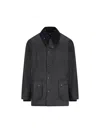 Barbour Ashby Wax Cot Outw Jacket In Gray