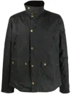 Barbour Reelin Wax Jacket In Blue