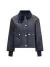 Barbour Corduroy-collar Jacket In Blue