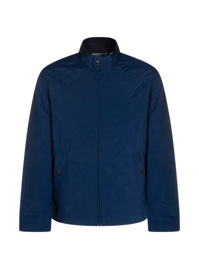 Barbour Long-sleeved Casual Jacket In Blue