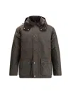 Barbour Beaufort Cotton Hooded Coat In Brown