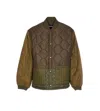 Barbour Olive Cording Quilted Jacket Buttons Closure In Brown