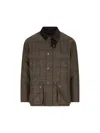 Barbour Bedale Check Jacket In Brown