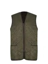 Barbour Sleevelees Quilted Jacket Polarquilt Waist In Green