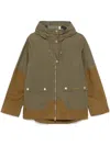 Barbour Hayley Hooded Showerproof Parka Drawstring In Green