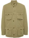 Barbour Corbridge Jacket Long Sleeves Multiple Pockets In Green