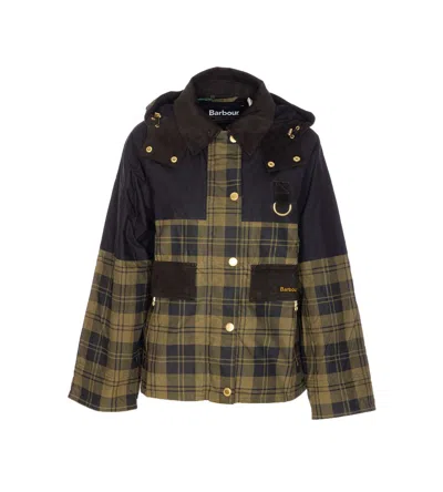 Barbour Elaine Showerproof Jacket Hood In Brown
