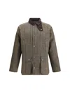 Barbour Bedale Check Jacket In Gray