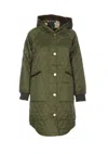 Barbour Hilary Quilted Jacket Hood In Green
