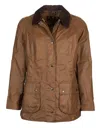 Barbour Beadnell Waxed Jacket In Marrone Chiaro