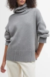 Barbour Josephine Cotton & Wool Blend Sweater In Grey Marl