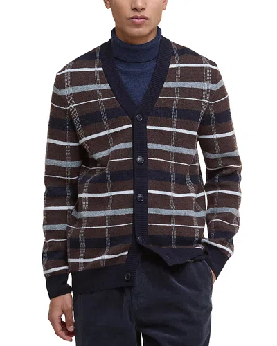 Barbour Kane Knitted Cardigan Sweater In Brown