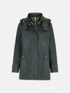 Barbour 'kannich' Green Waxed Cotton Parka In Green