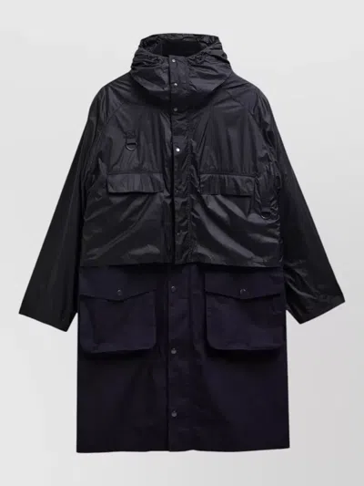 Barbour Kaptain Sunshine Hooded Long Endurance Jacket In Black
