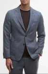 Barbour Kensington Glen Check Wool Blend Flannel Suit Jacket In Blue