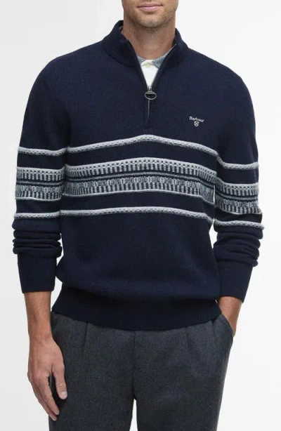 Barbour Men's Kepwick Half-zip Long-sleeve Jumper Sweater In Blue