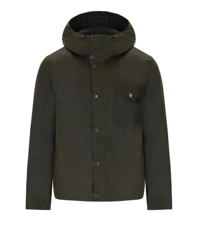 Barbour Kevlar Wax Olive Green Hooded Jacket