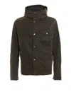 Barbour Kevlar Waxed Cotton Jacket In Dark Green