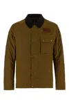 Barbour Khaki Green Cotton International Workers Wax Jacket In Blue