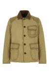Barbour Cotton Workwear Jacket Corduroy Collar In Sand