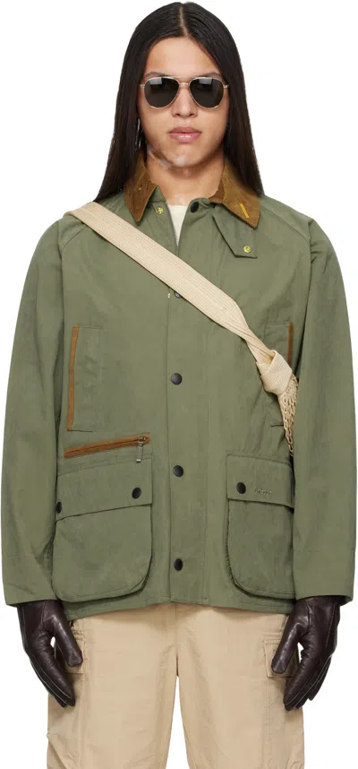 Barbour Khaki Icons Bedale Casual Jacket In Green