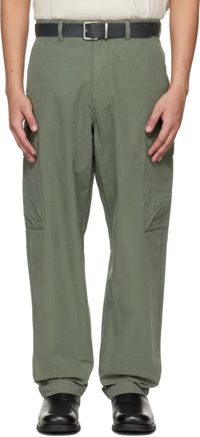 Barbour Khaki Spey Poplin Relaxed Cargo Pants In Green