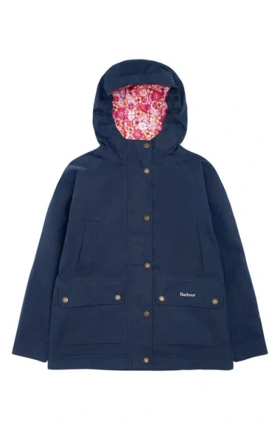 Barbour Kids' Beadnell Waterproof Jacket In Blue
