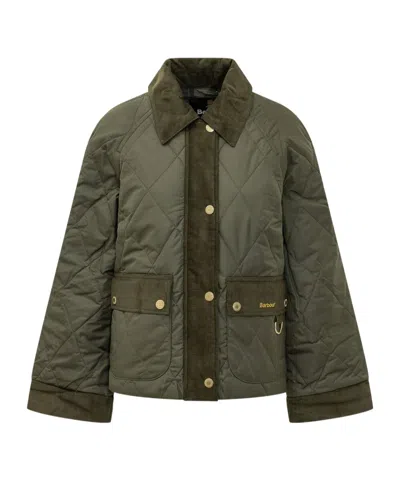 Barbour Kilnwick Quilted Buttoned Jacket In Animal Print