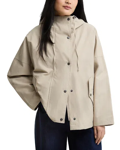 Barbour Kingswood Showerproof Hooded Jacket In Neutral