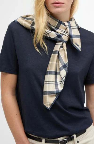 Barbour Kinsale Tartan Square Scarf In Neutral