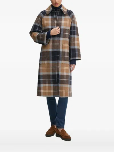 BARBOUR KIRA CHECKED SINGLE-BREASTED COAT