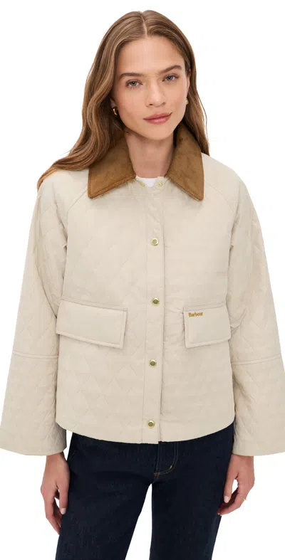 Barbour Kirby Cotton Corduroy-trimmed Quilted Shell Jacket In Brown