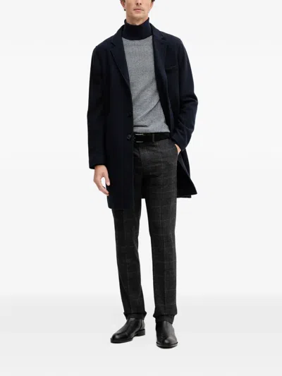 Barbour Kirkbridge Single-breasted Coat In Blue