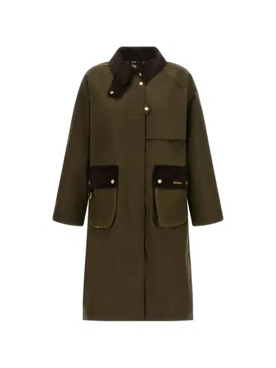 Barbour Kirklees Jacket Long Sleeves Corduroy Collar In Green