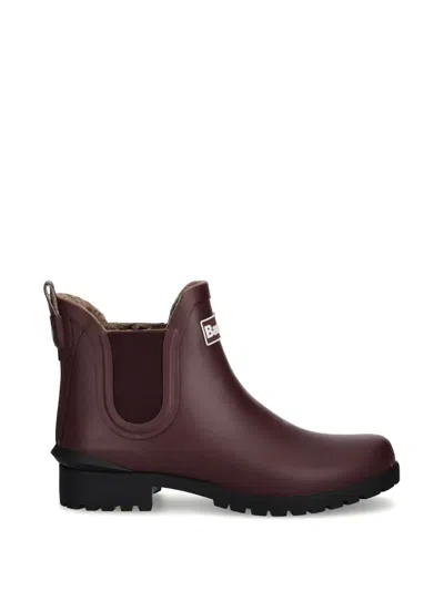 Barbour Kirkton Ankle Wellingtons In Burgundy