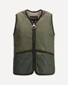 Barbour Two-tone Quilted Sleeveless Vest In Green