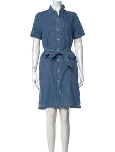 Pre-owned Barbour Knee-length Dress In Blue
