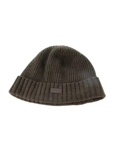 Pre-owned Barbour Knit Beanie In Green