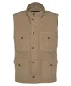 Barbour Knit Stone Vest With Front Pockets In Brown