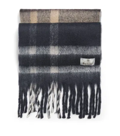 Barbour Knitted Bouclé Tartan Isla Scarf In Multi