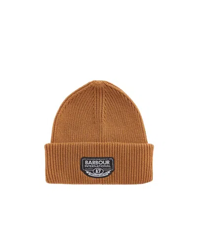 Barbour Knitted Hat In Brown