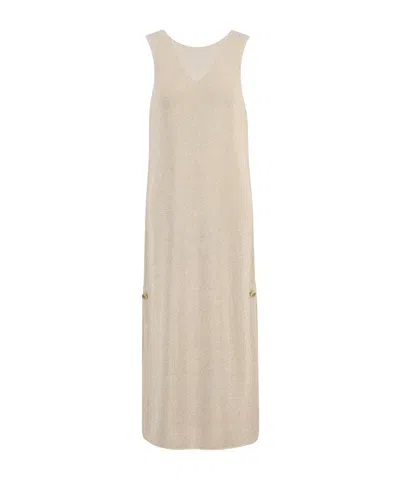 Barbour Knitted Jumper Dress In Neutral
