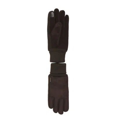 Barbour Knitted Magnus Gloves In Brown
