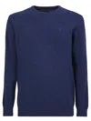 Barbour Man Sweater Blue Size Xxl Wool In Blue