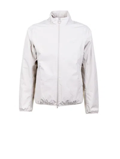 Barbour Korbel Zip Up Collar Jacket In White