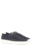 Barbour Liddesdale Quilted Shell And Woven Low-top Trainers In Navy Suede