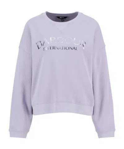 Barbour Laia Logo Sweatshirt In Purple